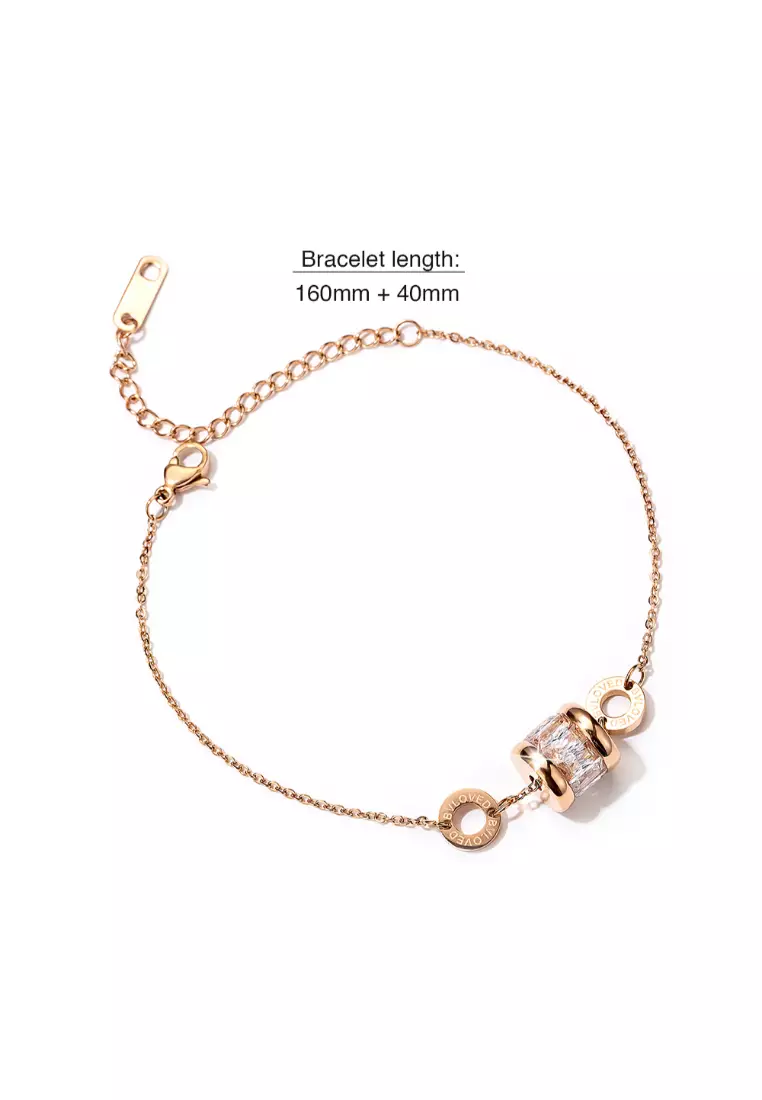 Minimalist BVLOVED Clear Crystal Charm Bracelet