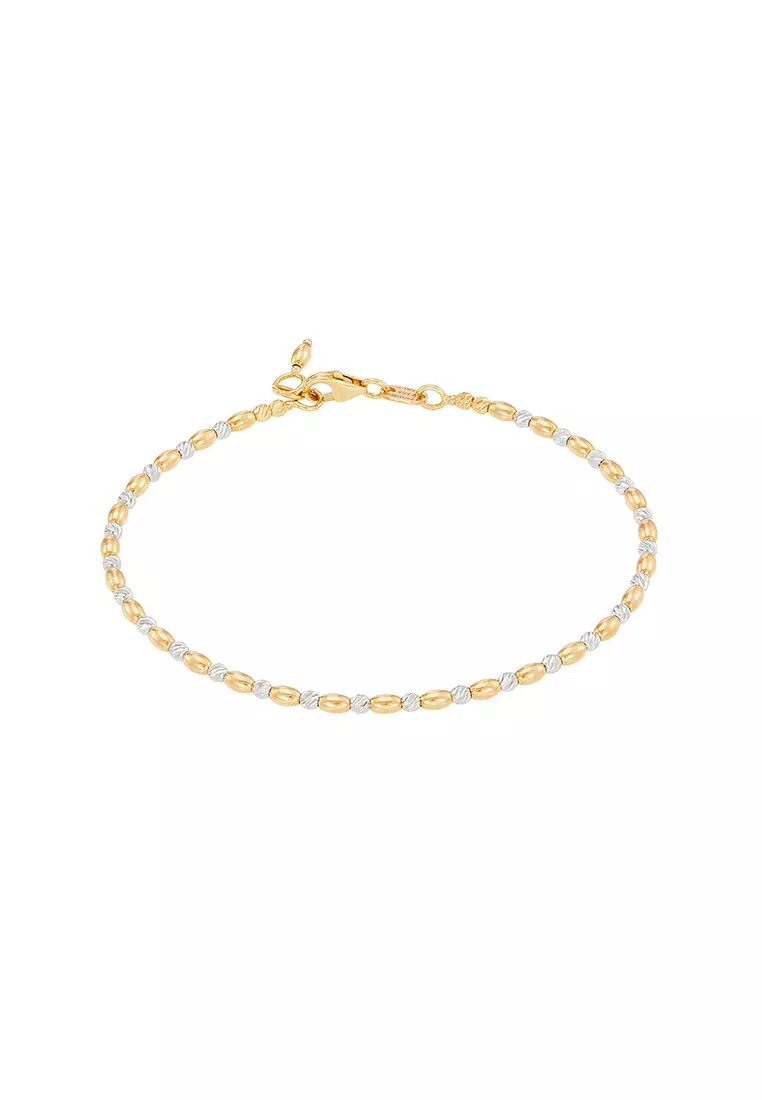 HABIB 585/14K Yellow and White Gold Bangle CJ-4-SCH RW41-Z