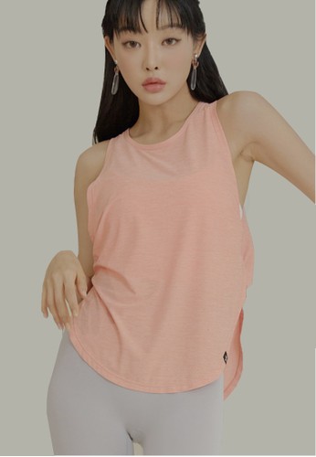 xexymix orange Amber Sports Tank in Coral 739E8AAF45127EGS_1