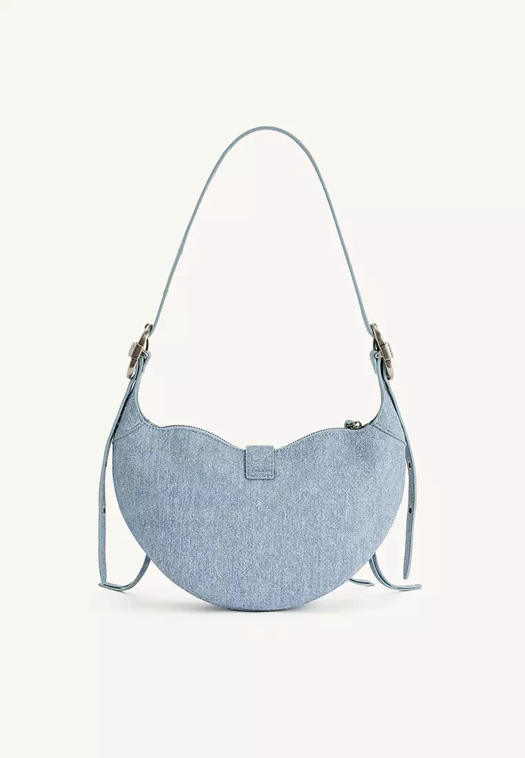 JW Pei Tessa Denim Effect Shoulder Bag - Blue