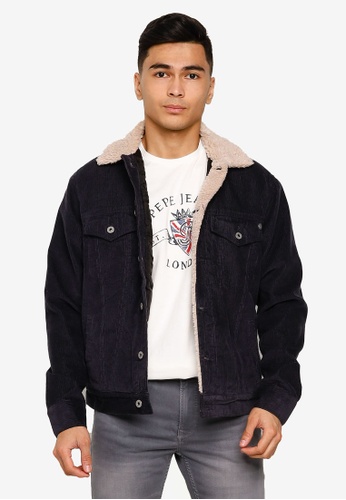 Buy Pepe Jeans Pinner Dlx Borg Denim Jacket 2021 Online Zalora Singapore