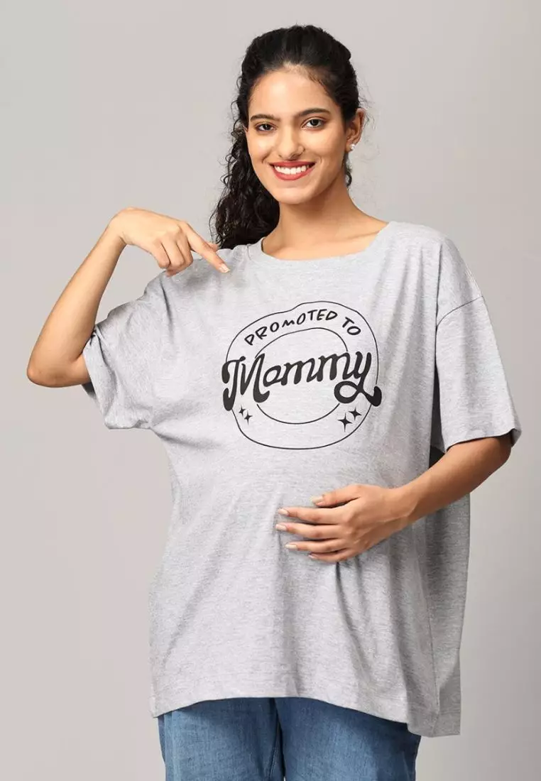 Promoted To Mummy Oversized Mumma T-shirt