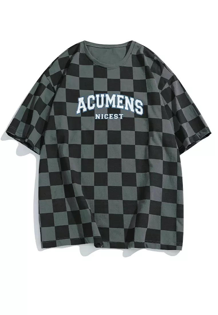 Buy Twenty Eight Shoes Checkerboard Printed Short Sleeve T-shirts - Main Image