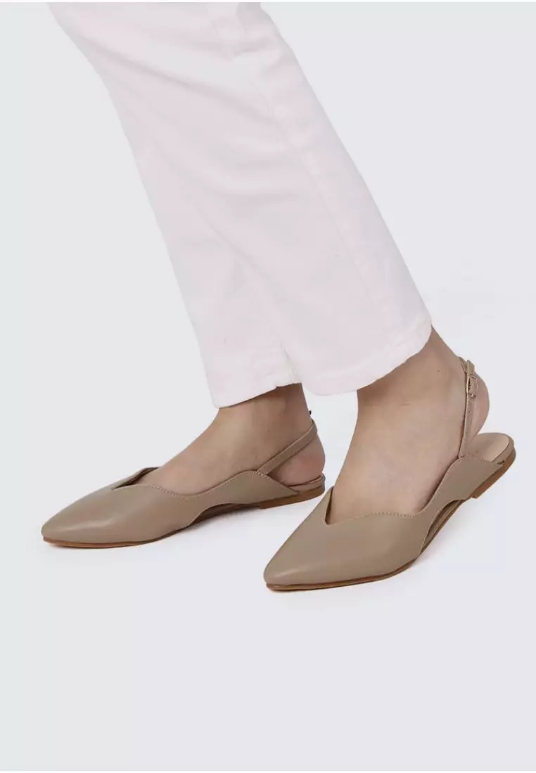 Riley Comfy Ballerina In Taupe