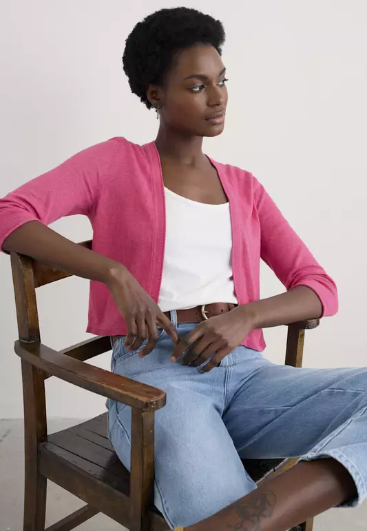 Seasalt Cornwall Pink Vanessa Cotton Cardigan (GOTS)