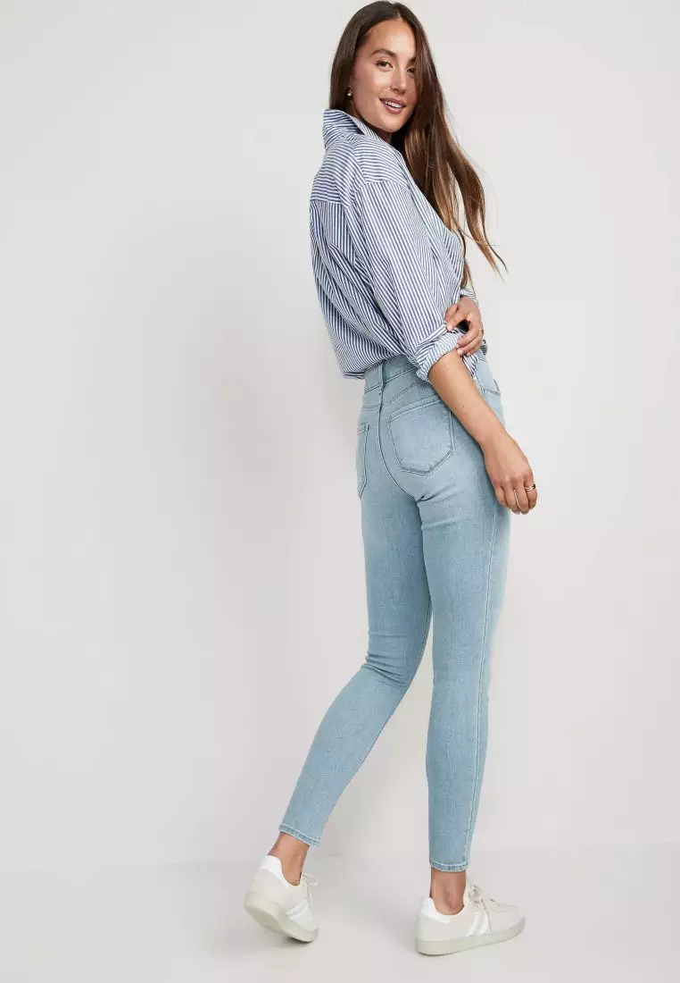 High-Waisted Wow Super-Skinny Ankle Jeans