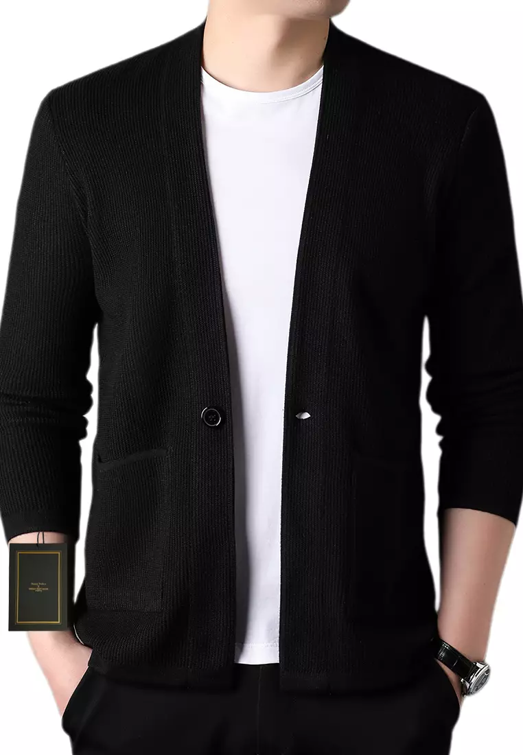 HAPPY FRIDAYS Single Button Knitted Cardigan BD8601