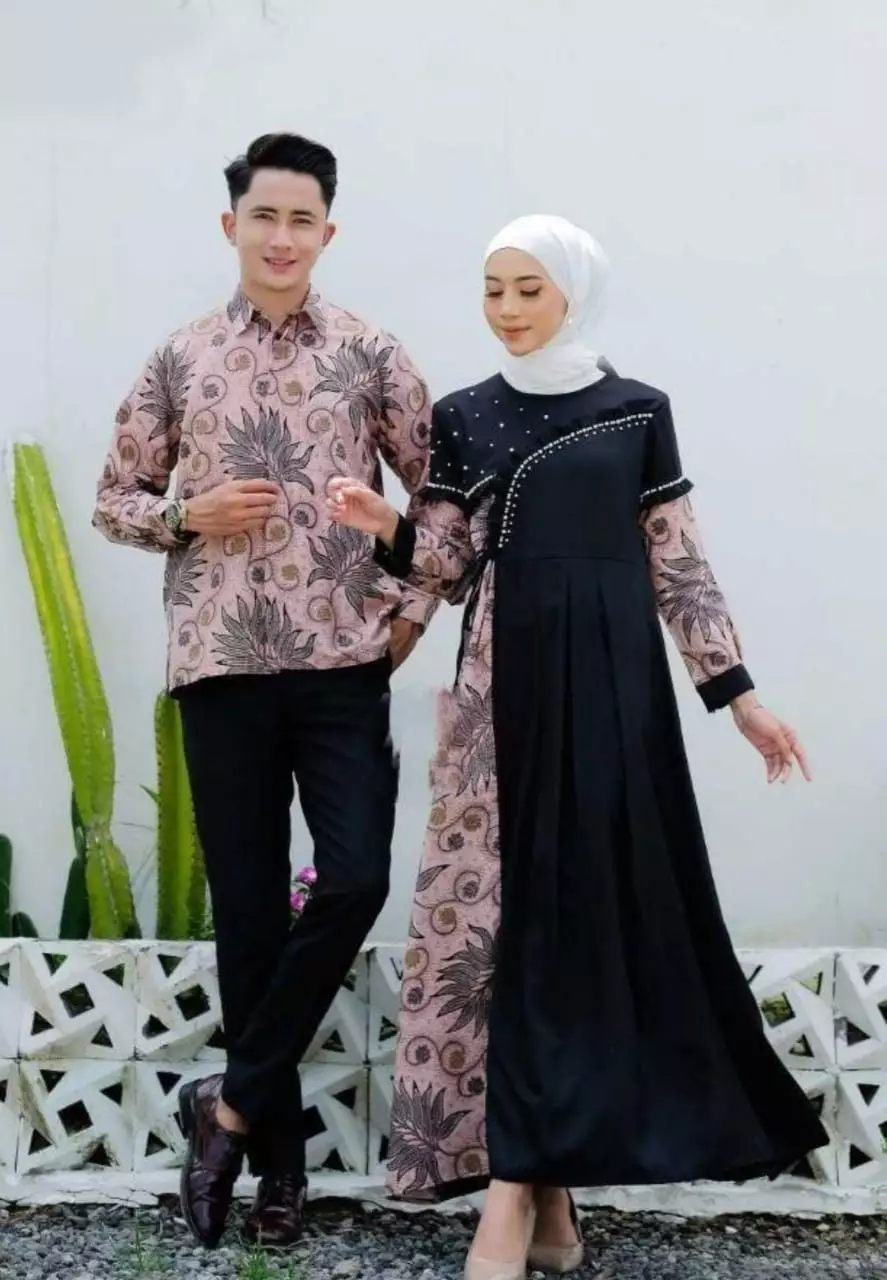 Moza Oranye Hitam Dress | Gamis | Long Dress Party Modern Premium JTR