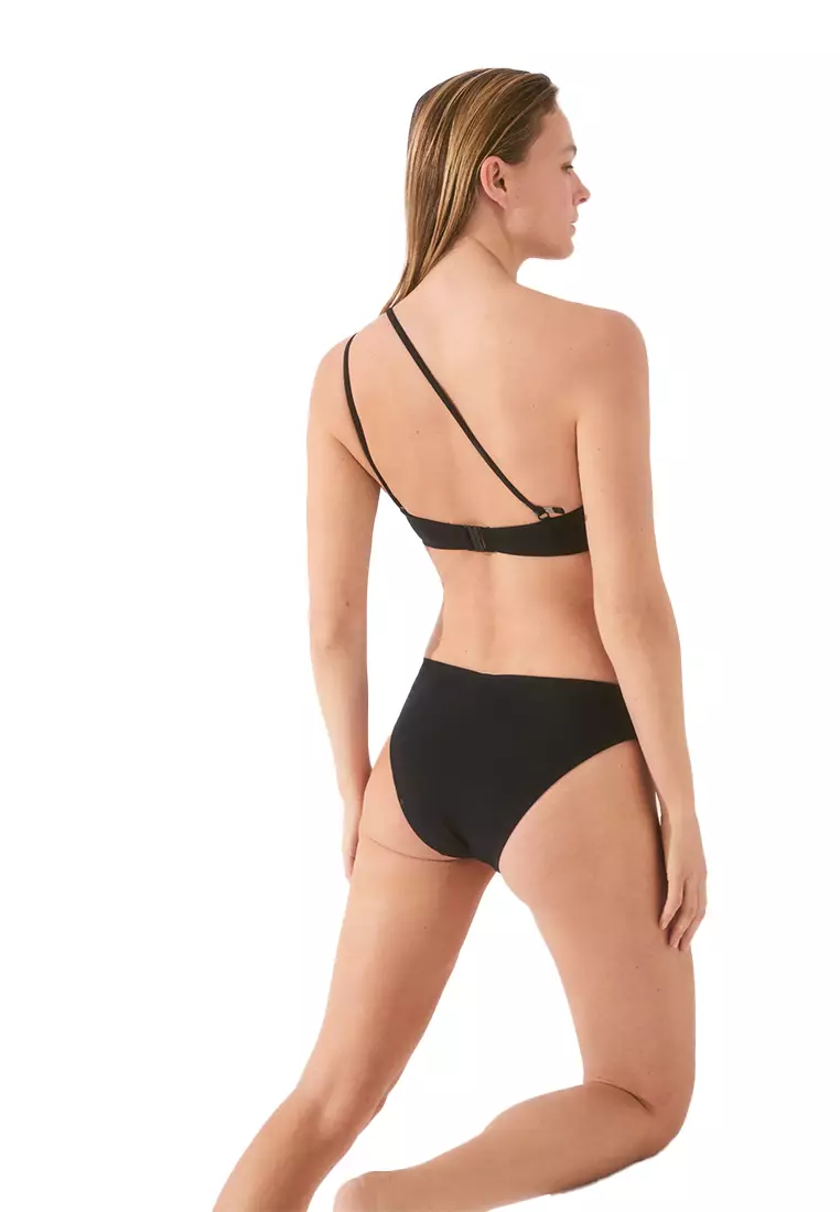 Black Asymmetric Bikini Top