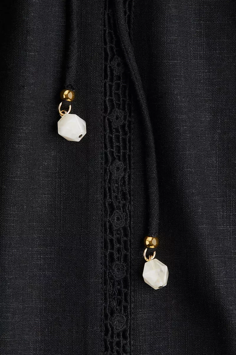 Broderie anglaise tie-strap dress