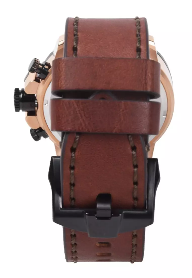 Alexandre Christie AC 6564 Rosegold Black Brown Leather MCLBRBA