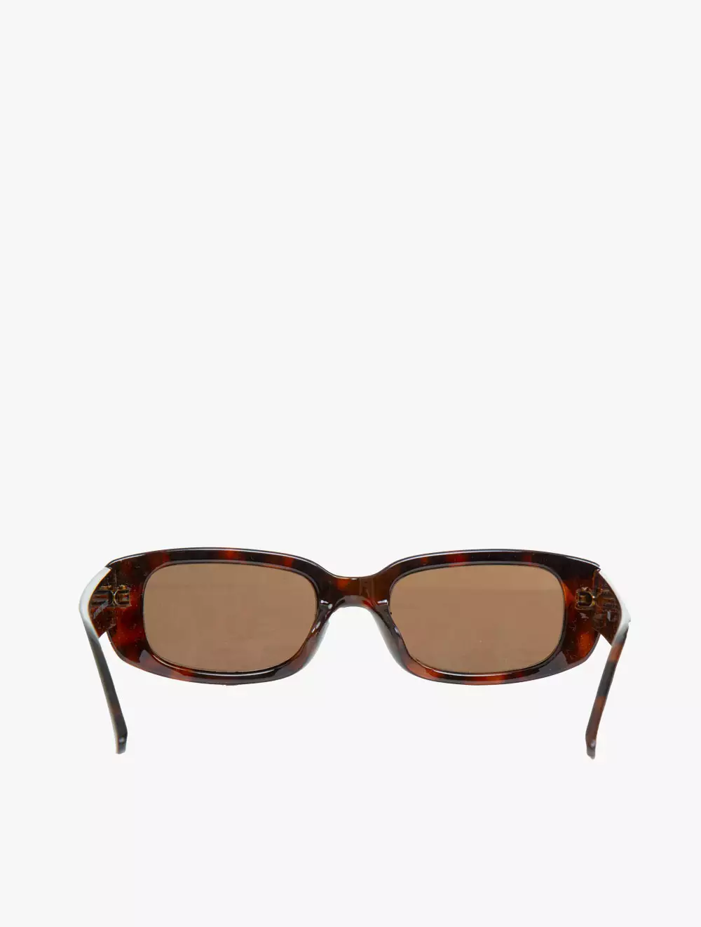 ABBY RECTANGLE SUNGLASSES - DEEP TORT