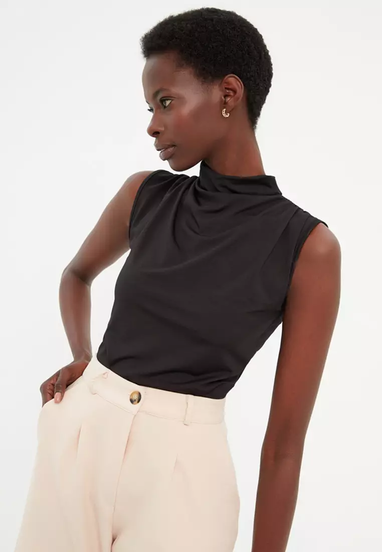 Mock Neck Sleeveless Bodysuit