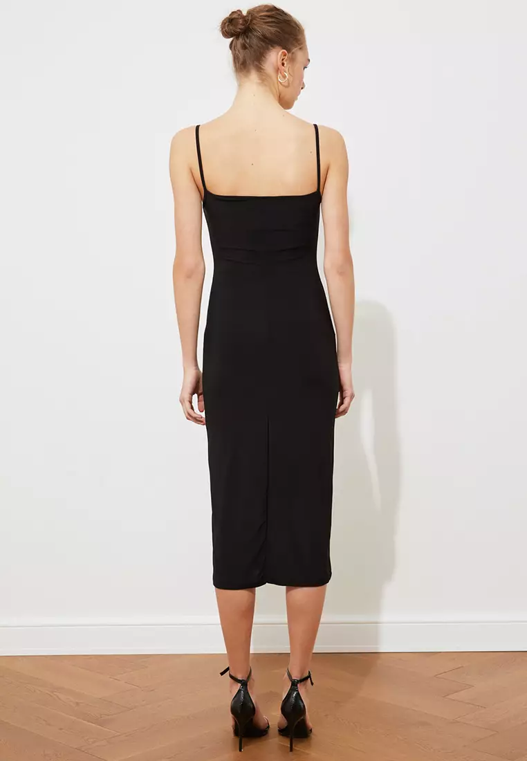Fitted Strappy Midi Dress