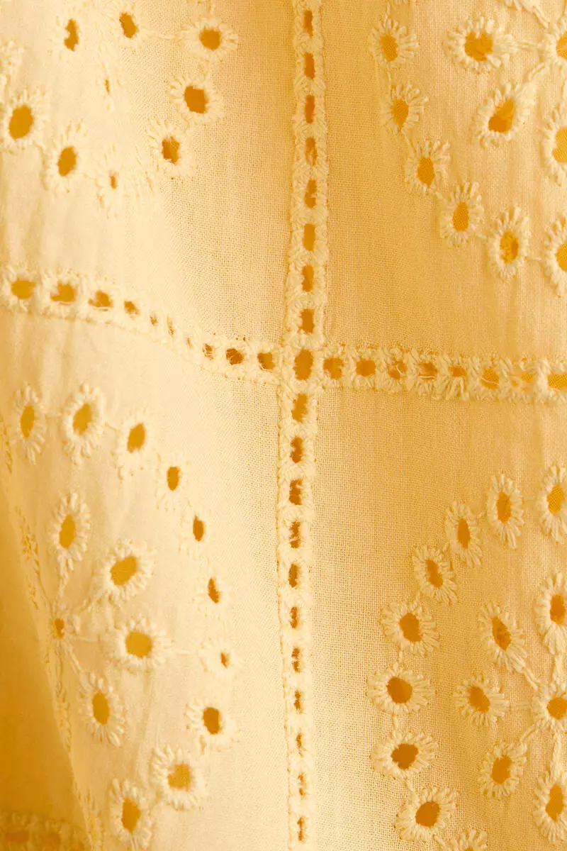 Tie-strap broderie anglaise dress