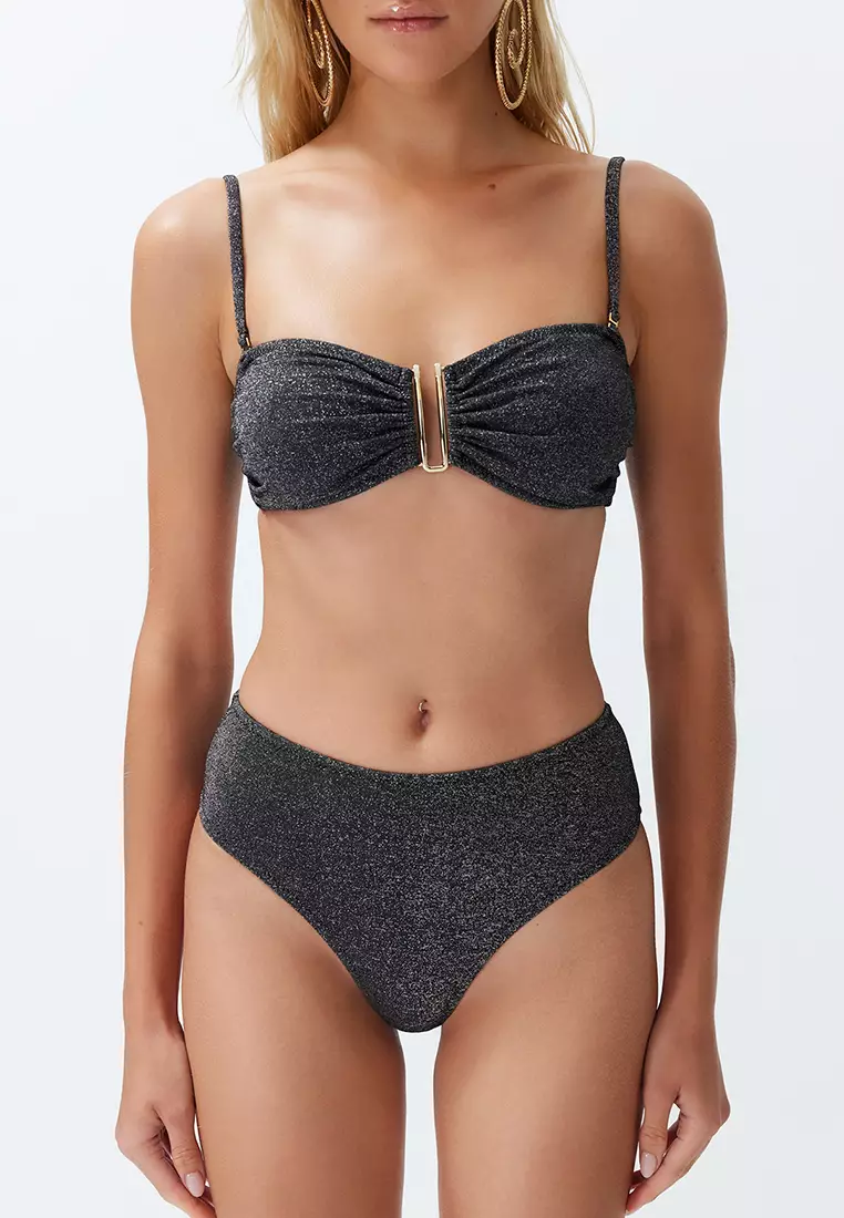 Accessory Glitter Premium Fabric Brazilian Bikini Set