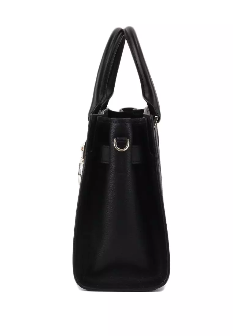 Hamilton Small Satchel (Silver Hardware) - Black