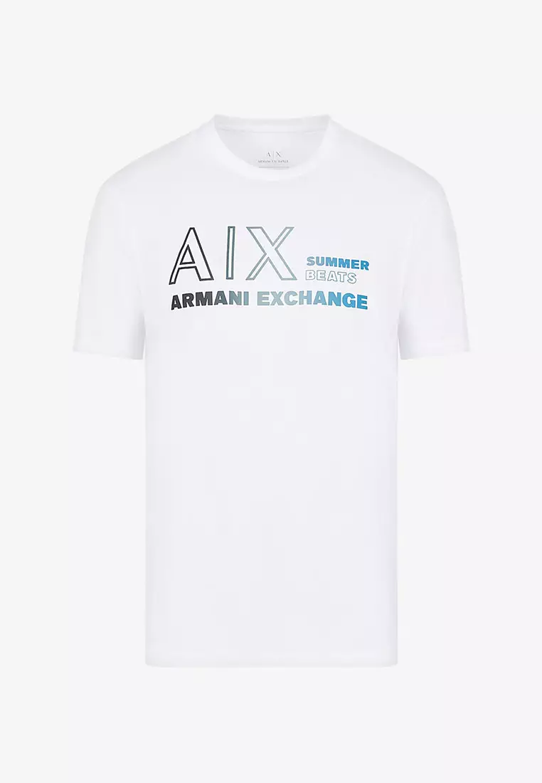 Buy Armani Exchange Summer Beats Regular Fit Organic Cotton Crew