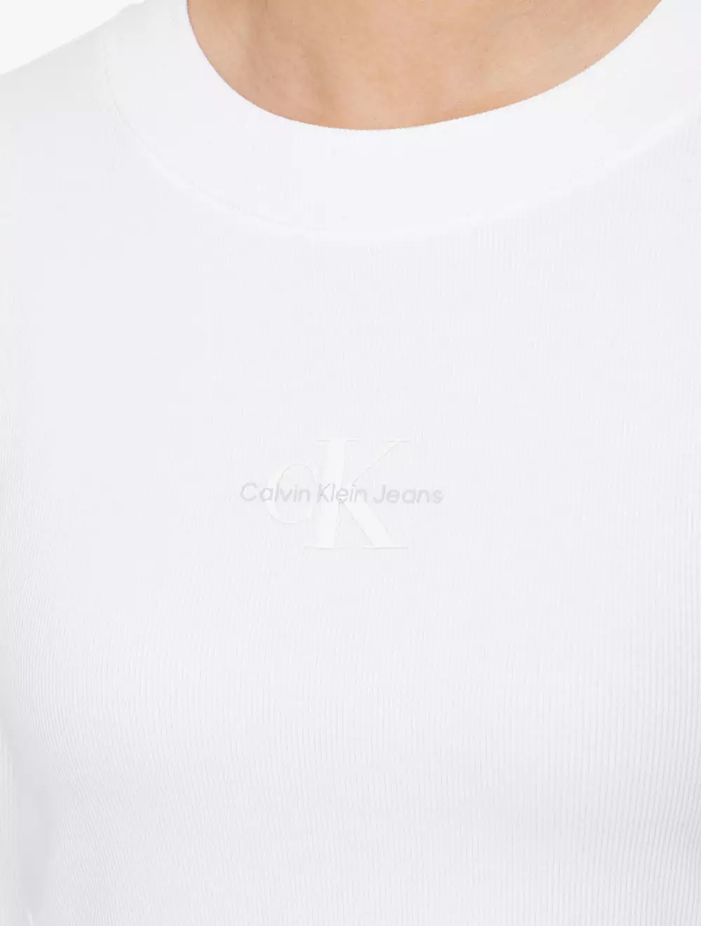 Calvin Klein Jeans - Long Sleeve Monogram Baby Tee - White - white