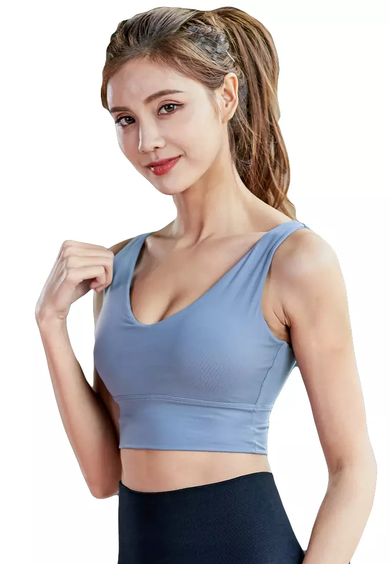 Buy YG Fitness Quick-Drying Running Fitness Yoga Dance Sports Bra in blue  2024 Online