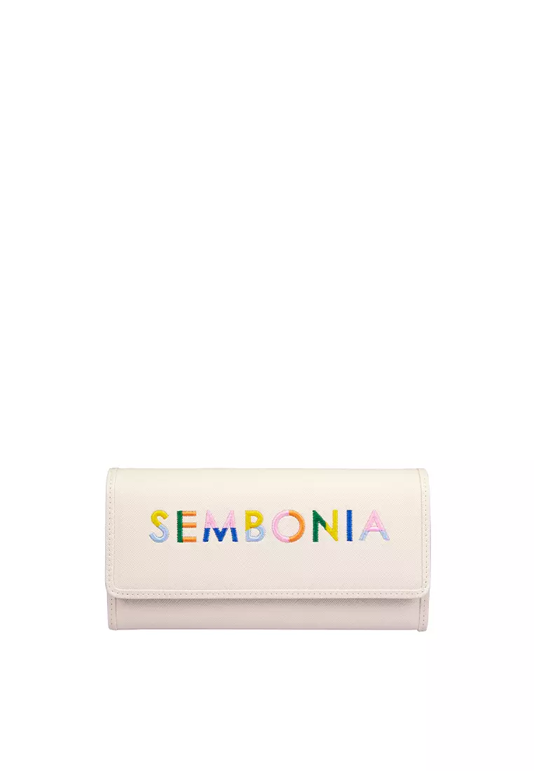 SEMBONIA Whimsical Embroidered Logo Continental Wallet 2023 Buy