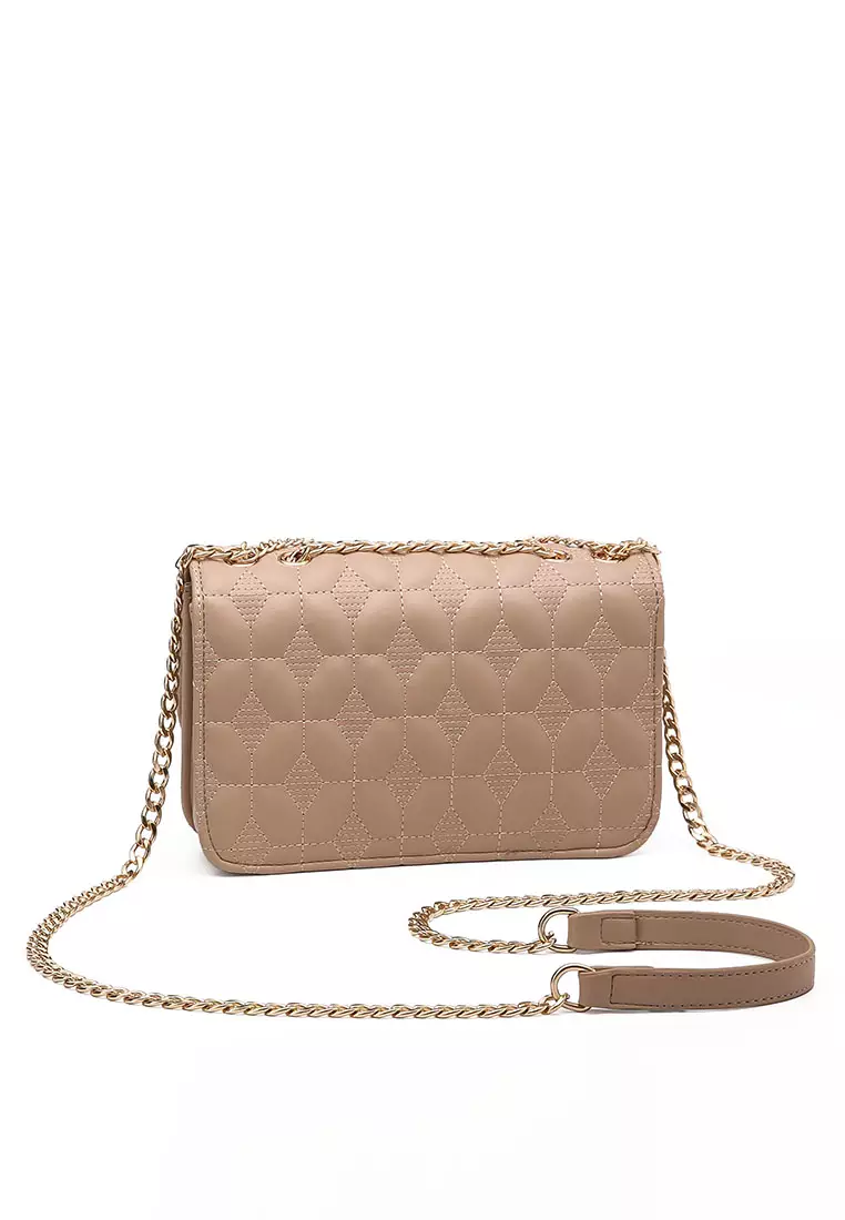 GYKACO MINJI Khaki - Tas Wanita Sling Bag - Fashion Top Handle Bag (Import)