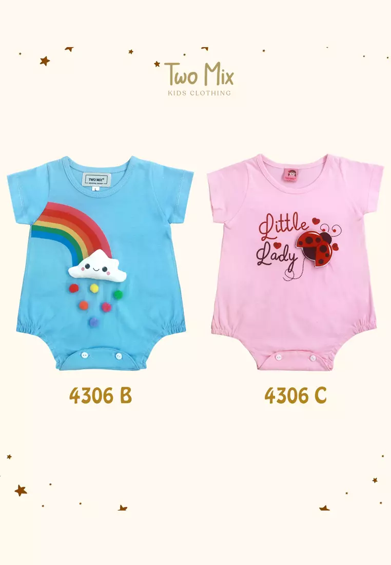 Two Mix Baju Romper Jumper Bayi Perempuan 4306B 4306C