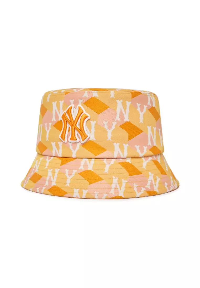 MLB Korea Unisex Color Party Monogram Bucket Hat Philadelphia Phillies Orange