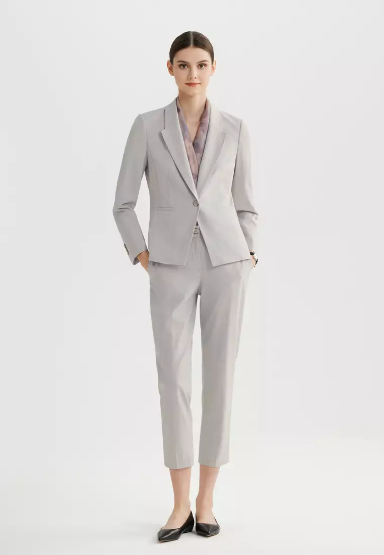 長袖修身西裝外套