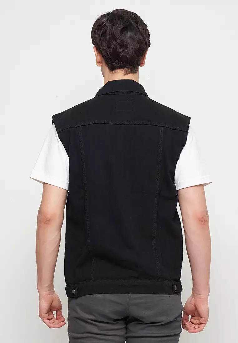 Guy vest with jeans outlet
