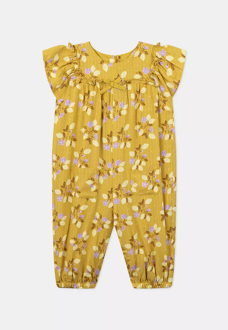 Buy sergent major yellow printed jumpsuit online zalora malaysia