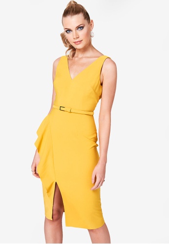 Buy Paper Dolls Bodycon Frill Dress Online Zalora Malaysia