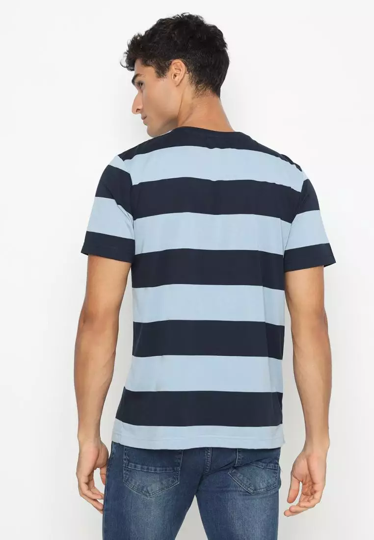 Matsuda T Shirt Pria Kaos Stripe Nanao