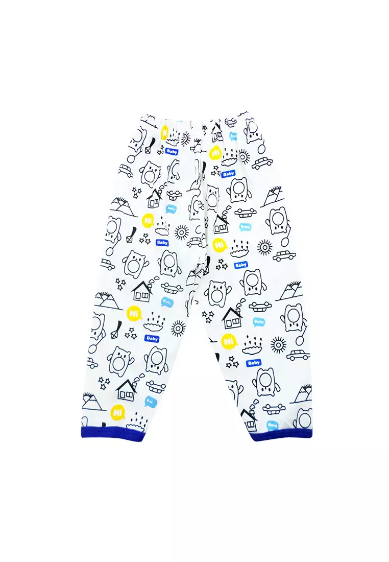 Skabe Pakaian Bayi Anak Laki Laki Baju Atasan Lengan Panjang Motif Gajah Setelan Celana Kaos Baby Putih All Size Usia 0 Sampai 6 Bulan 3374 Everyday Waka Kids Wakakids