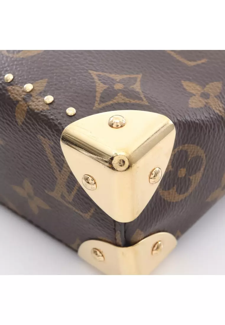 Pre-Loved Louis Vuitton Camera Box monogram reverse Handbag PVC leather Brown 2WAY