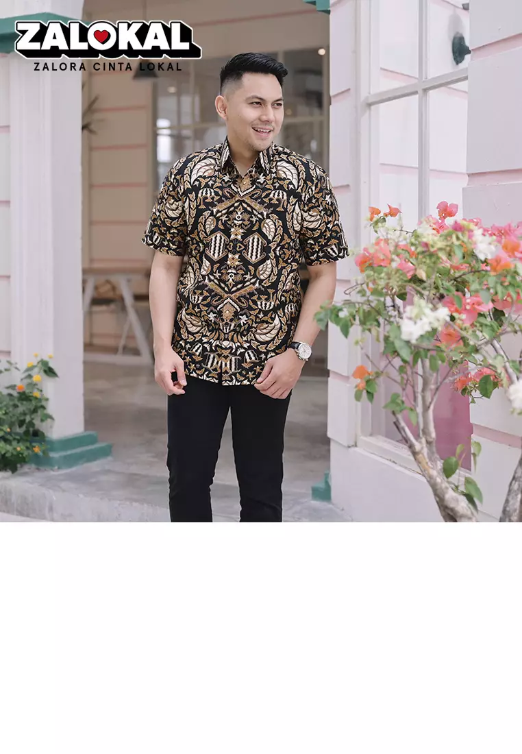 kemeja batik pria lengan pendek rebosa STKH213