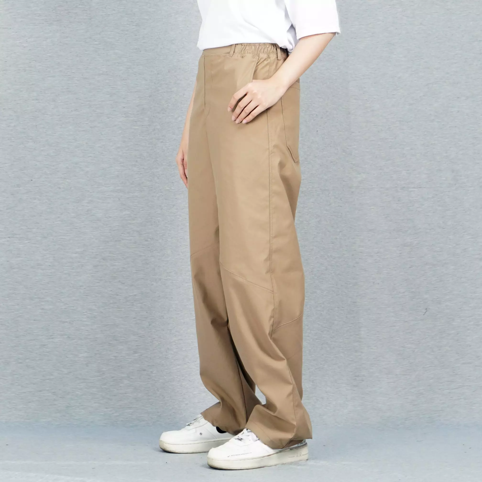 HIRO Celana Wanita Baggy Pants Celana Wanita Loose Pants Celana Panjang Wanita - KHAKI