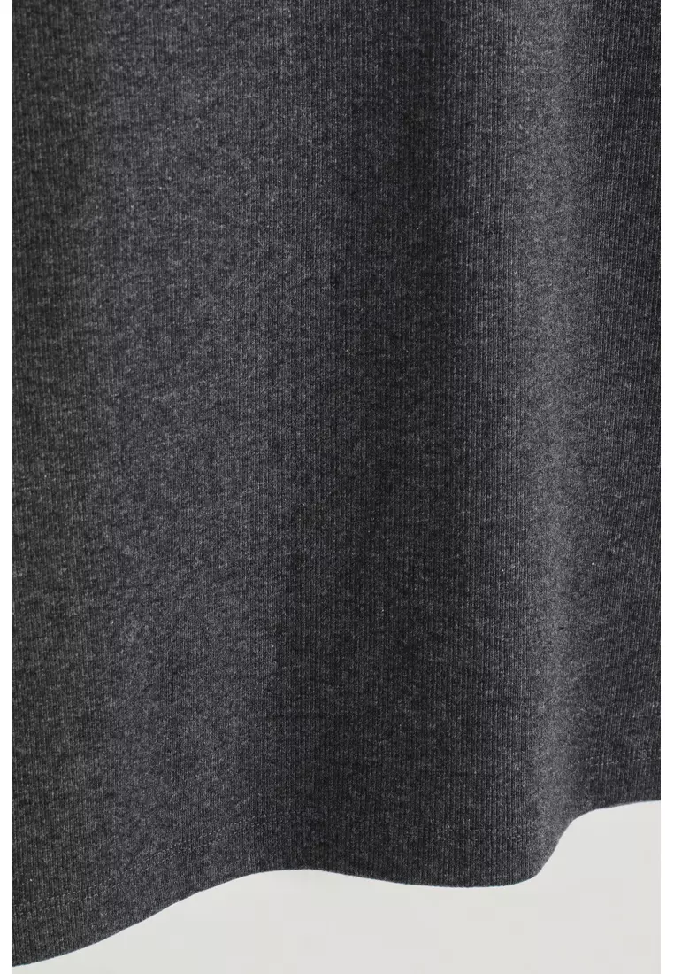 SLIM RIBBED COTTON T-SHIRT