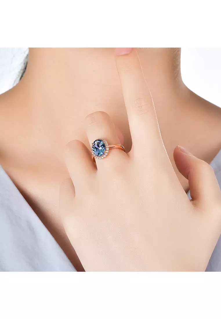 [Alexandrite Colletion] Solnechnyy Svet Alexandrite Silver Ring RG - Cincin Alexandrite S925 by Her Jewellery