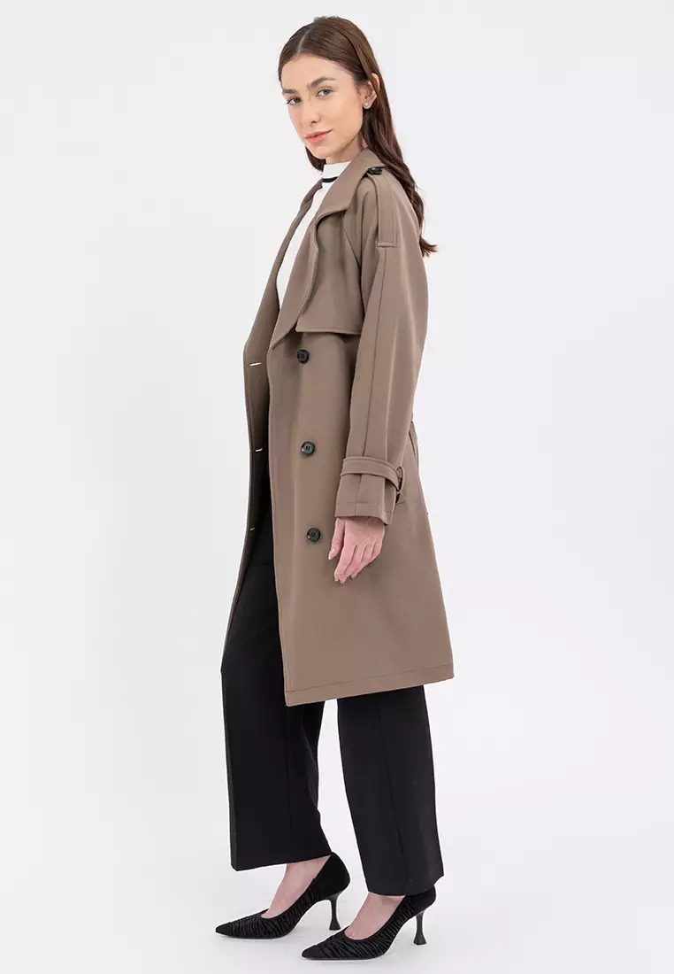 Relaxed Fit Light Trench coat