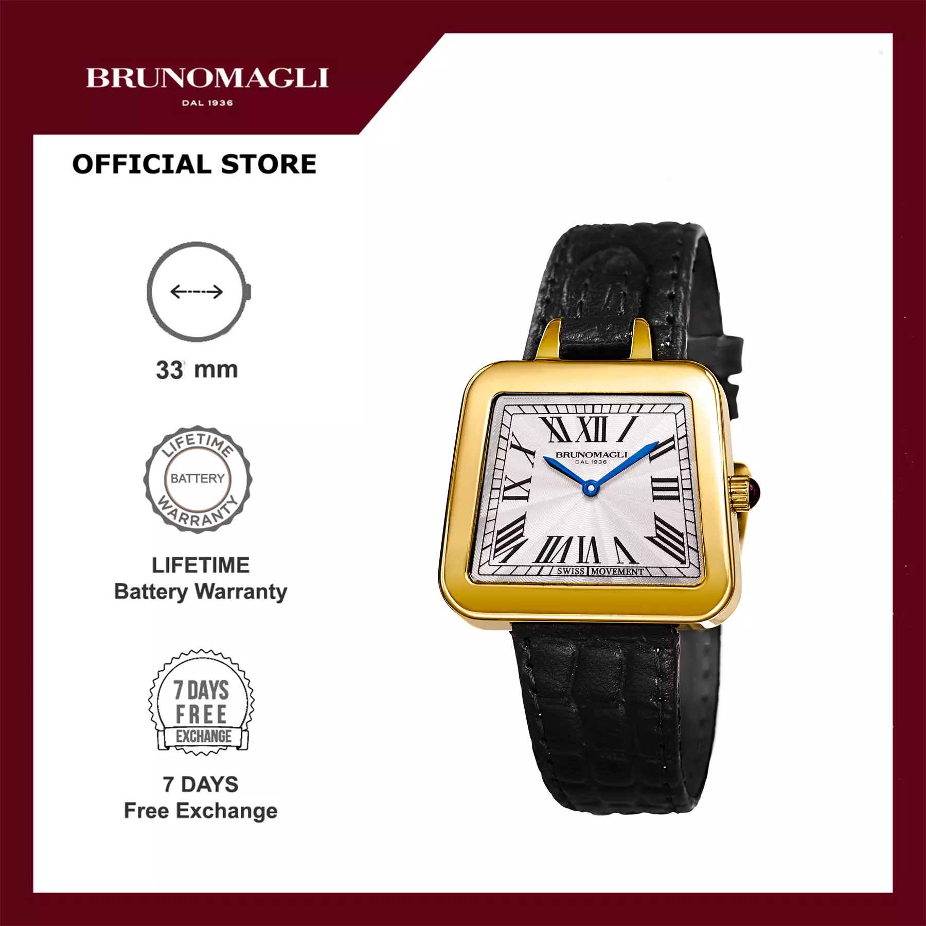 Bruno Magli Emma 17.171141.GA Jam Tangan Wanita Quartz Analog