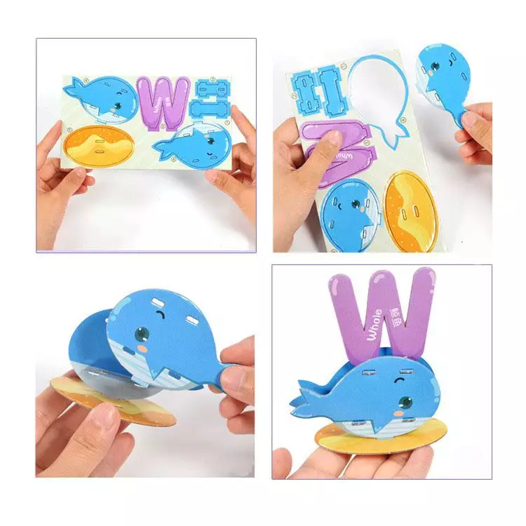 3D Puzzle Mainan Anak Learning Alphabet English Mandarin