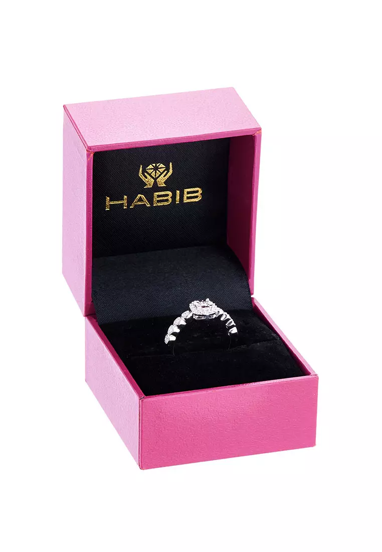 Buy HABIB HABIB Halo Diamond Ring in 375/9K White Gold 264840922(WG ...
