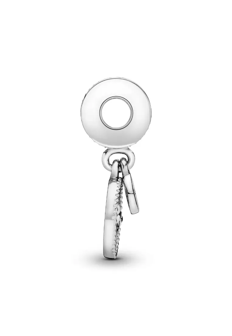 Family Tree Silver Dangle With 14k And Clear Cubic Zirconia