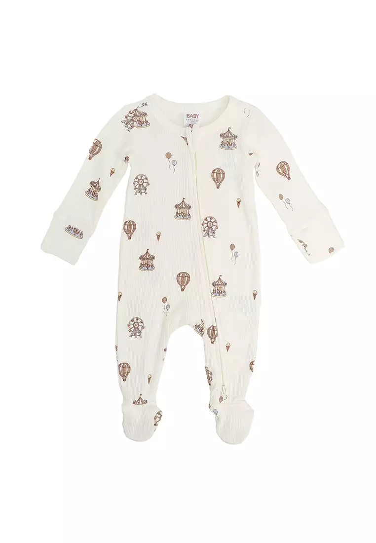 Organic Pointelle Zip Romper