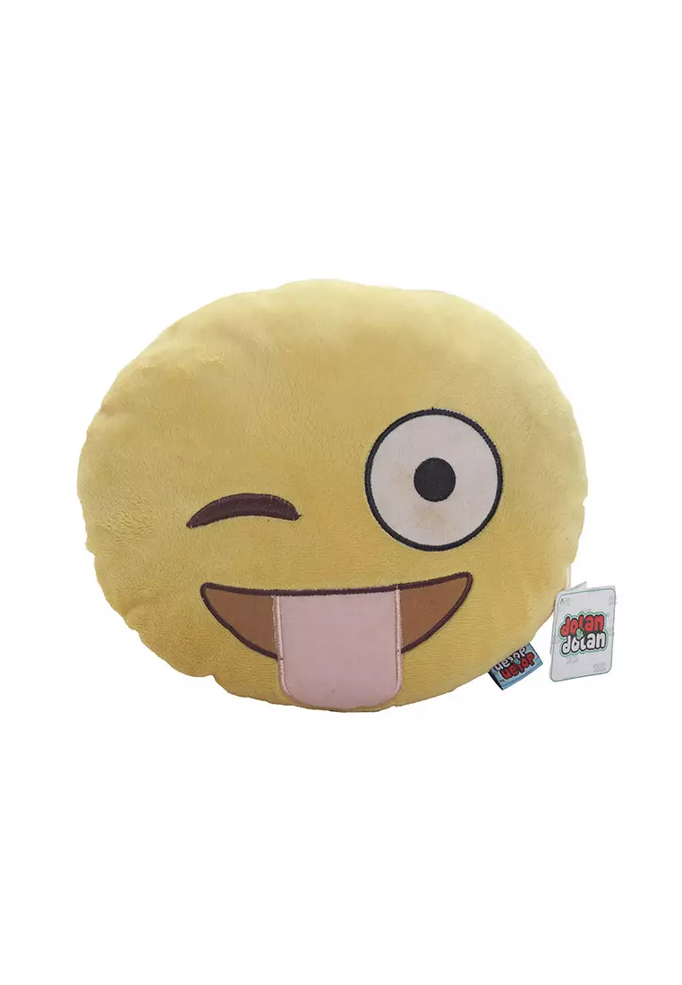 Boneka Emoji Emoticon Ekspresi Laugh Senang Kuning 25 cm