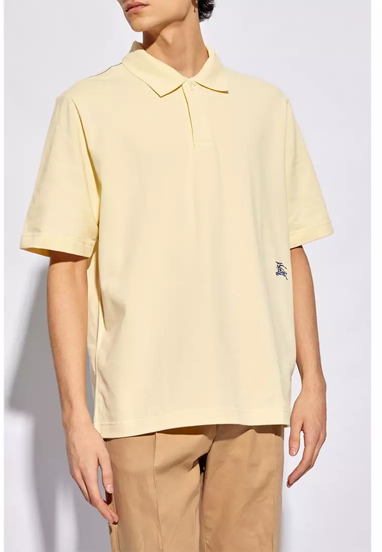 Equestrian Knight Cotton Polo Tee in Sherbet