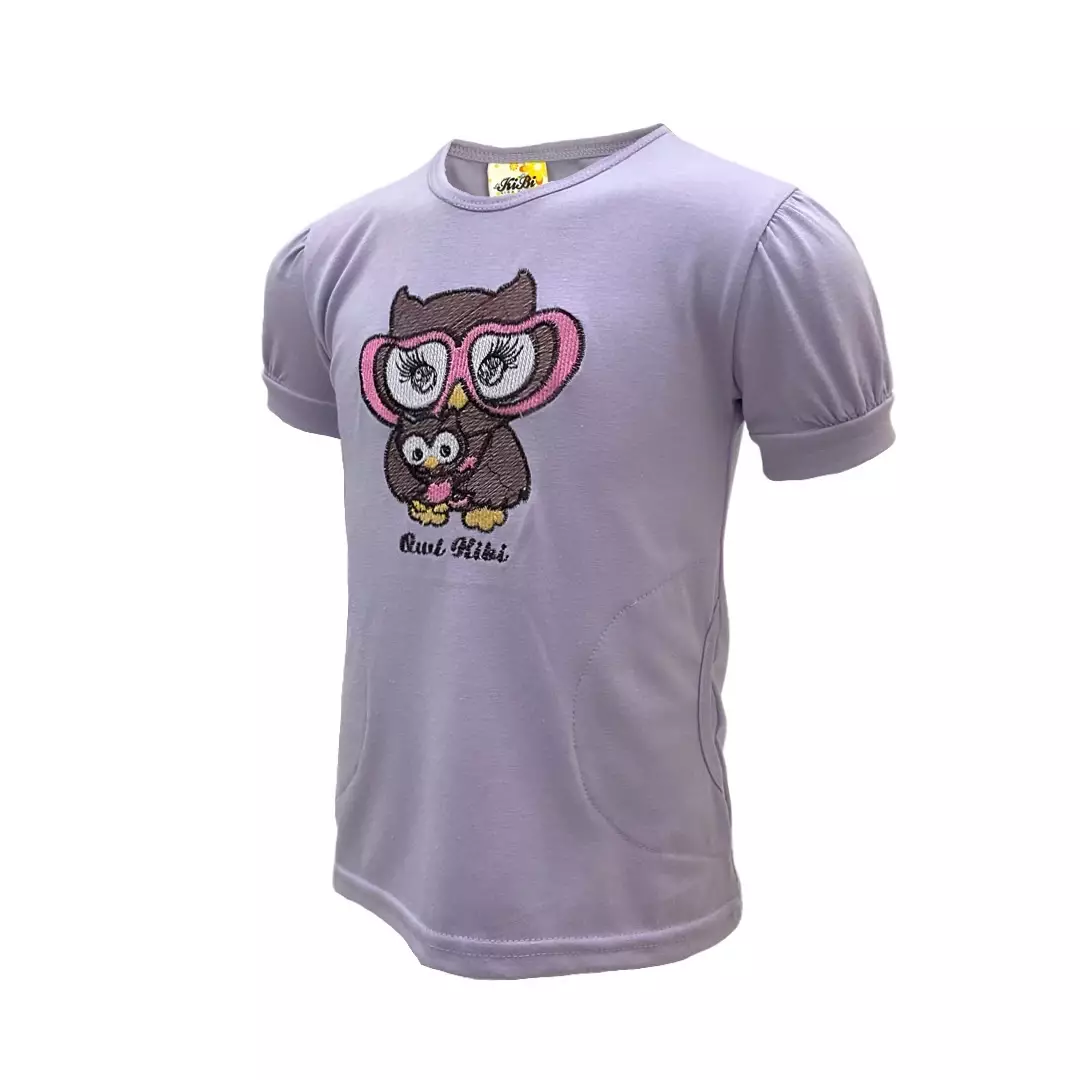 Kibi Kaos Anak Perempuan Bordir Owl 10607817