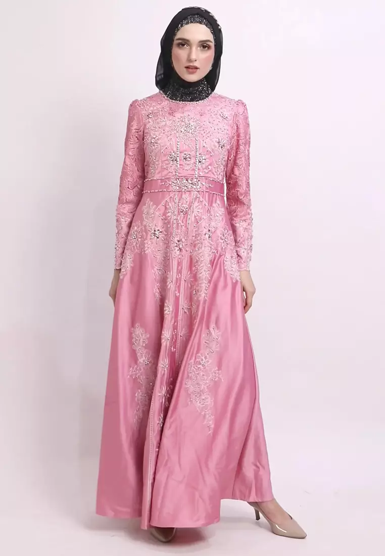 Bibiq Gamis Satin Brokat