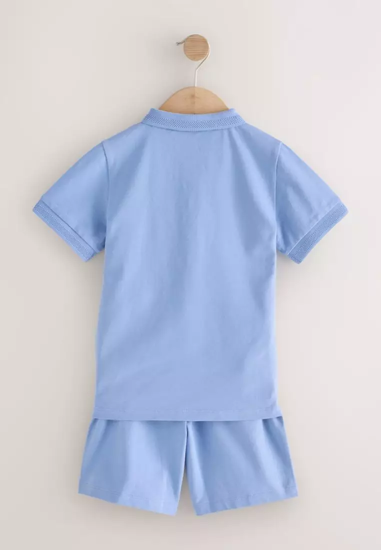 Short Sleeve Polo Shirt and Shorts Set